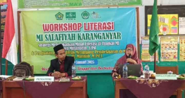 Tingkatkan Kompetensi Guru, MI Salafiyah Karanganyar Gelar Workshop Literasi 