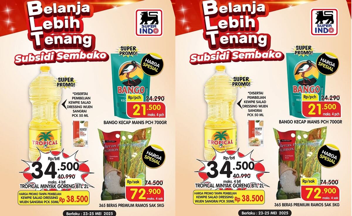 Diskon Gila! Belanja Sembako Murah di Superindo Mulai Rp 21 Ribuan, Hanya Sampai 25 Mei 2025!