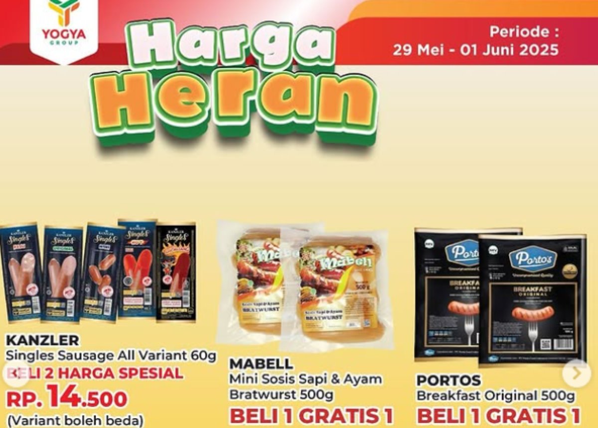 Promo Buy 1 Get 1, Beli Frozen Food Murah Meriah di YOGYA Pekalongan 