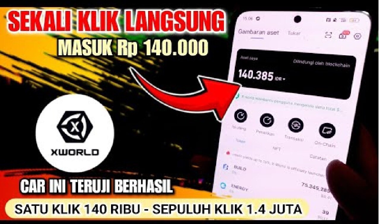 Rahasia Saldo DANA Gratis! Begini Cara Mudah Dapat Uang dari Aplikasi X World, 1 Kali Klik Dapat Rp140.000