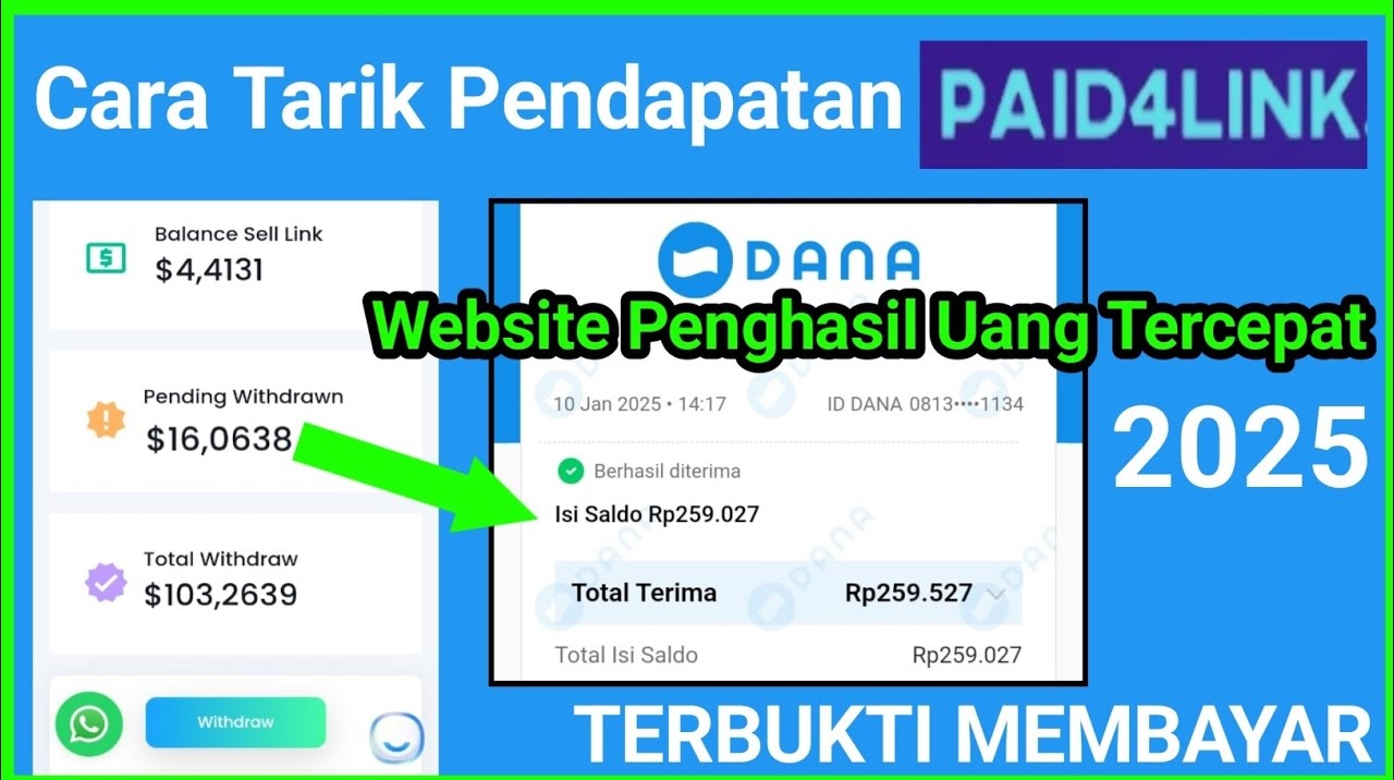 Klaim Saldo DANA Gratis Rp2.000.000! Begini Cara Dapatkan Cuan dari TikTok dengan Paid4Link