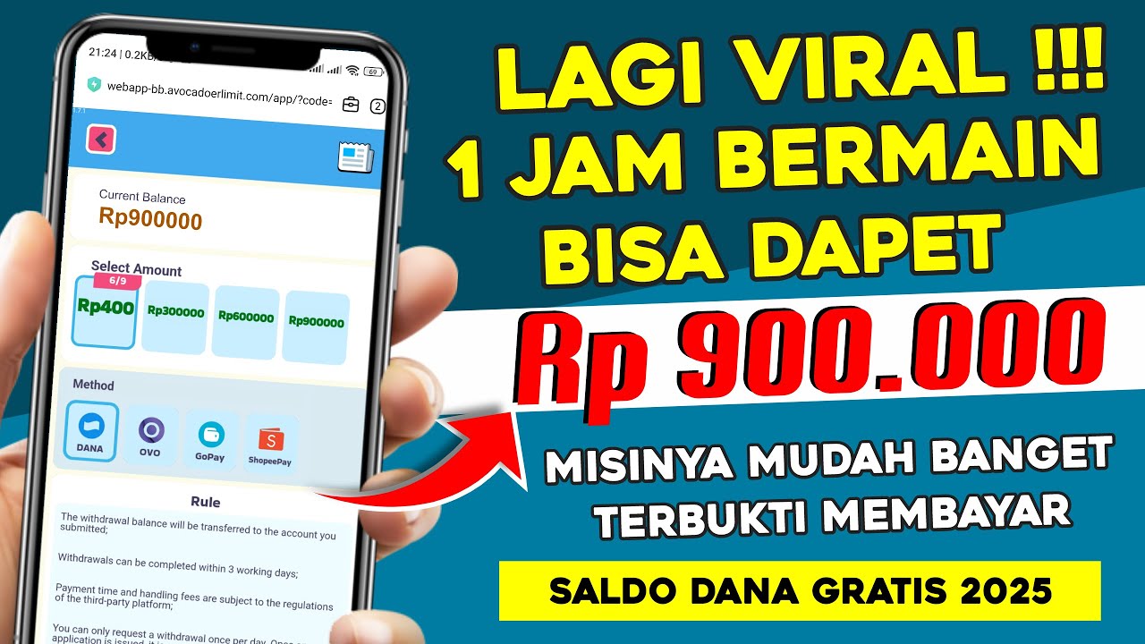 1 Jam Main Langsung Cair 900.000! Begini Cara Memainkan Aplikasi Penghasil Uang Terbukti Membayar 2025
