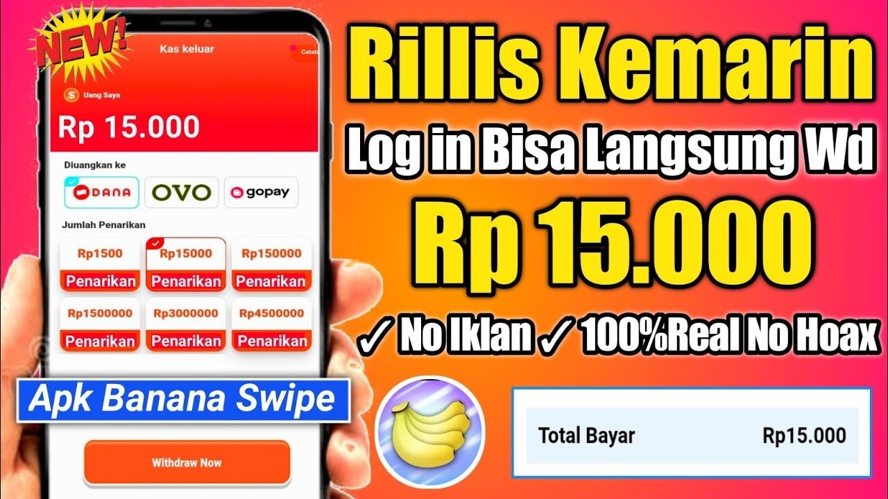 Selamat! NIK KTP Kalian Bisa Dapat Saldo DANA Gratis Rp195.000 dari Aplikasi Banana Cash, Terbukti Bayar!