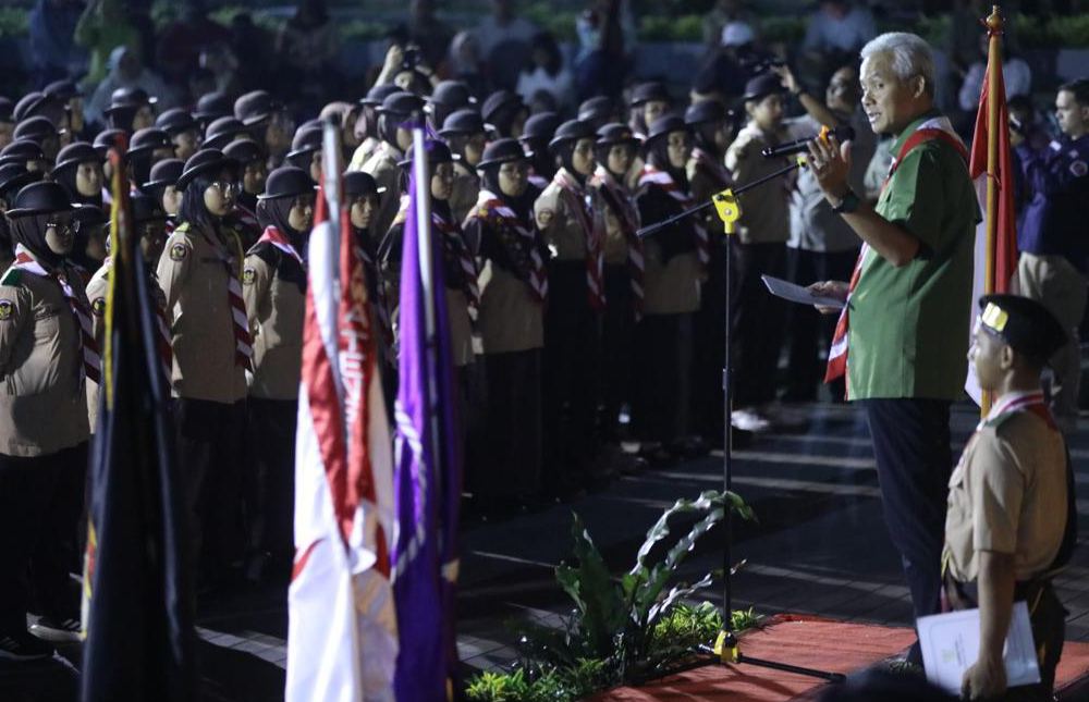 Lepas 218 Anggota Pramuka Jateng ke Jambore Dunia di Korsel, Ganjar : Gelorakan Pesan Damai