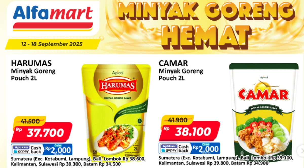 Promo Spesial Minyak Goreng Murah di Alfamart Cuma sampai tanggal 18 September Saja 