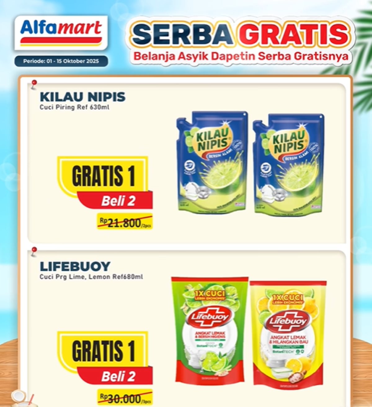 Dapatkan Promo Beli 2 Gratis 1 Hanya di Alfamart Mulai dari Produk Rumah Tangga hingga Minuman Segar