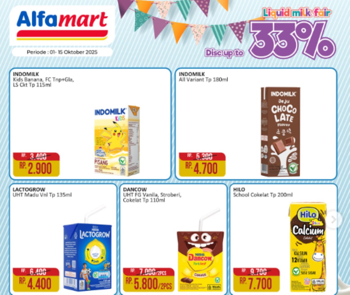 Produk Susu untuk Penuhi Nutrisi mulai dari 2 Ribuan saja hanya di Alfamart, Badan Sehat Harga Hemat 