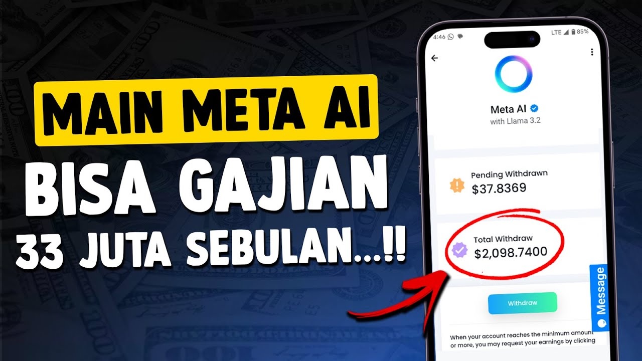 Saldo DANA Gratis! Cara Menghasilkan Uang dari Meta AI WhatsApp, Cuan Online Tanpa Ribet!