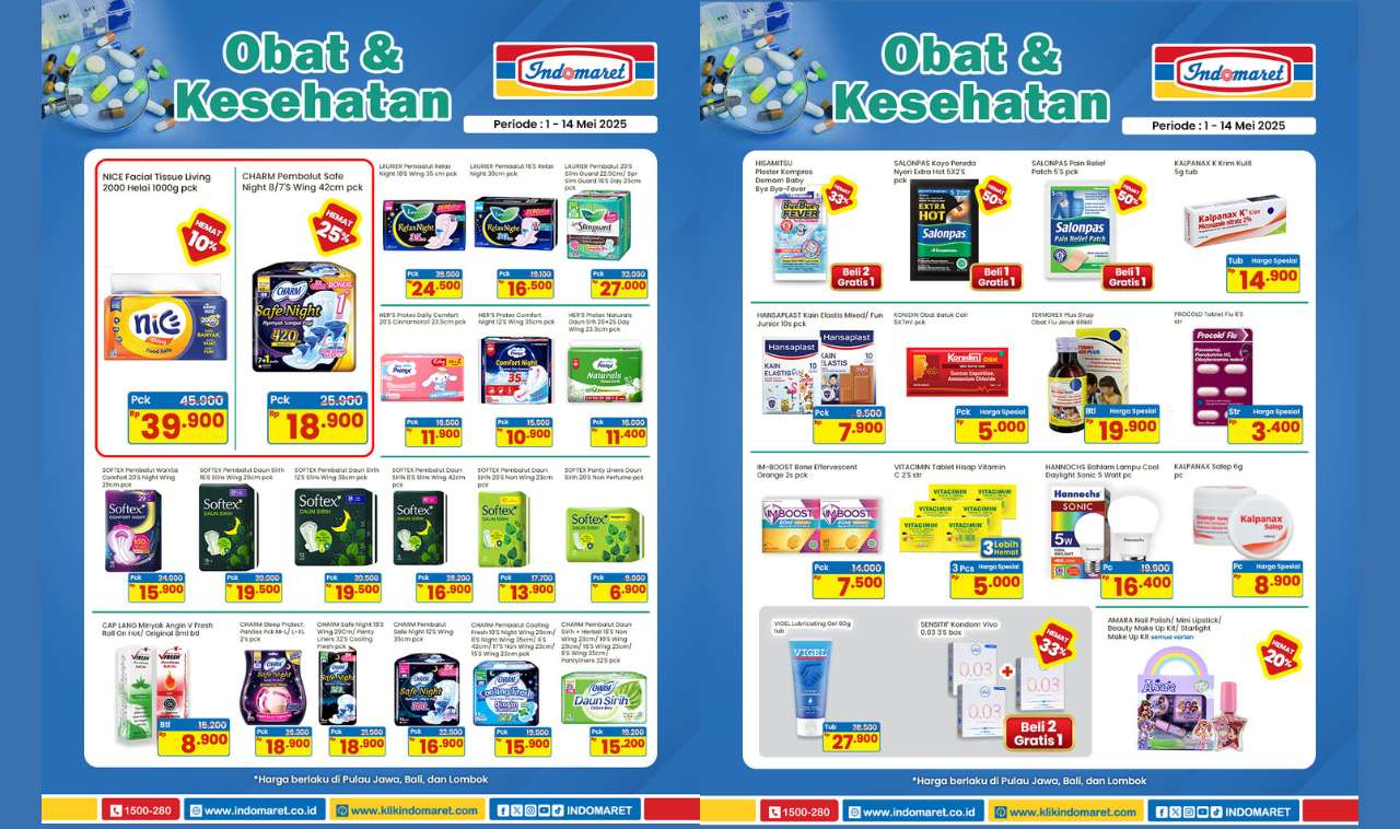 Super Hemat Belanja Obat dan Kesehatan di Indomaret, Dapatkan Diskon Menarik Hingga 50%!