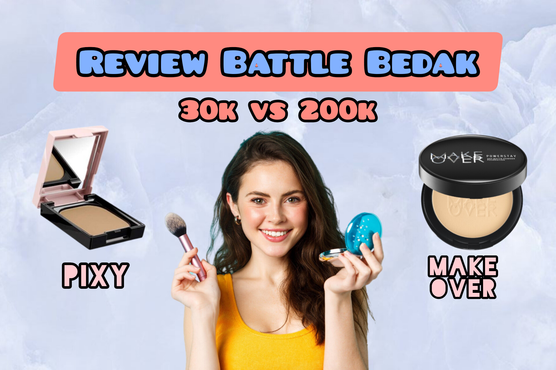 Beda Harga, Beda Kualitas? Begini Review Battle Bedak Pixy Vs Make Over untuk Makeup Flawless, Mana Lebih Oke?