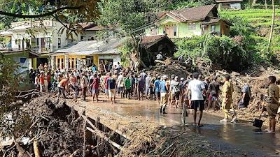 TNI, Polri, Pemerintah dan Warga Gerak Cepat Laksanakan Kerja Bakti Bersihkan Material Longsor