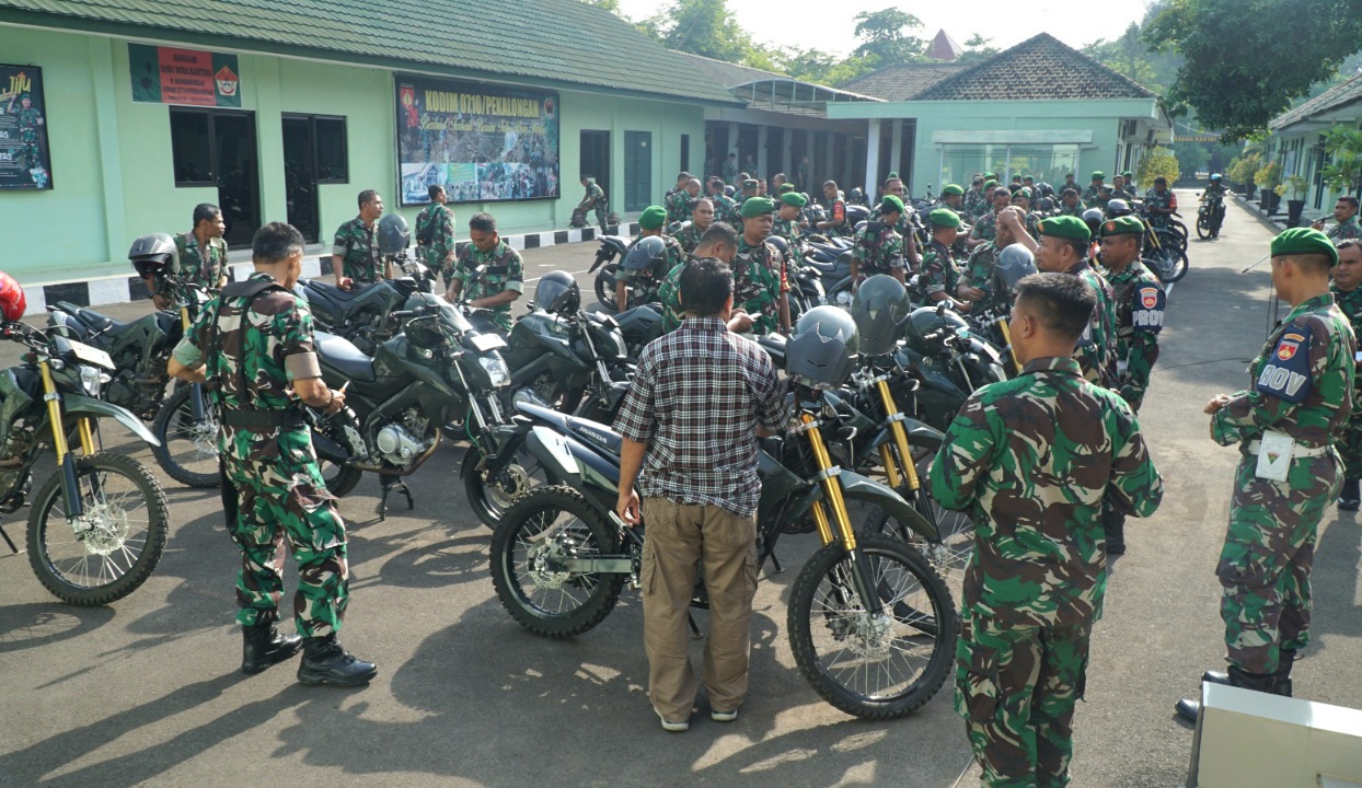 Kodim Pekalongan Periksa Kendaraan Dinas Babinsa