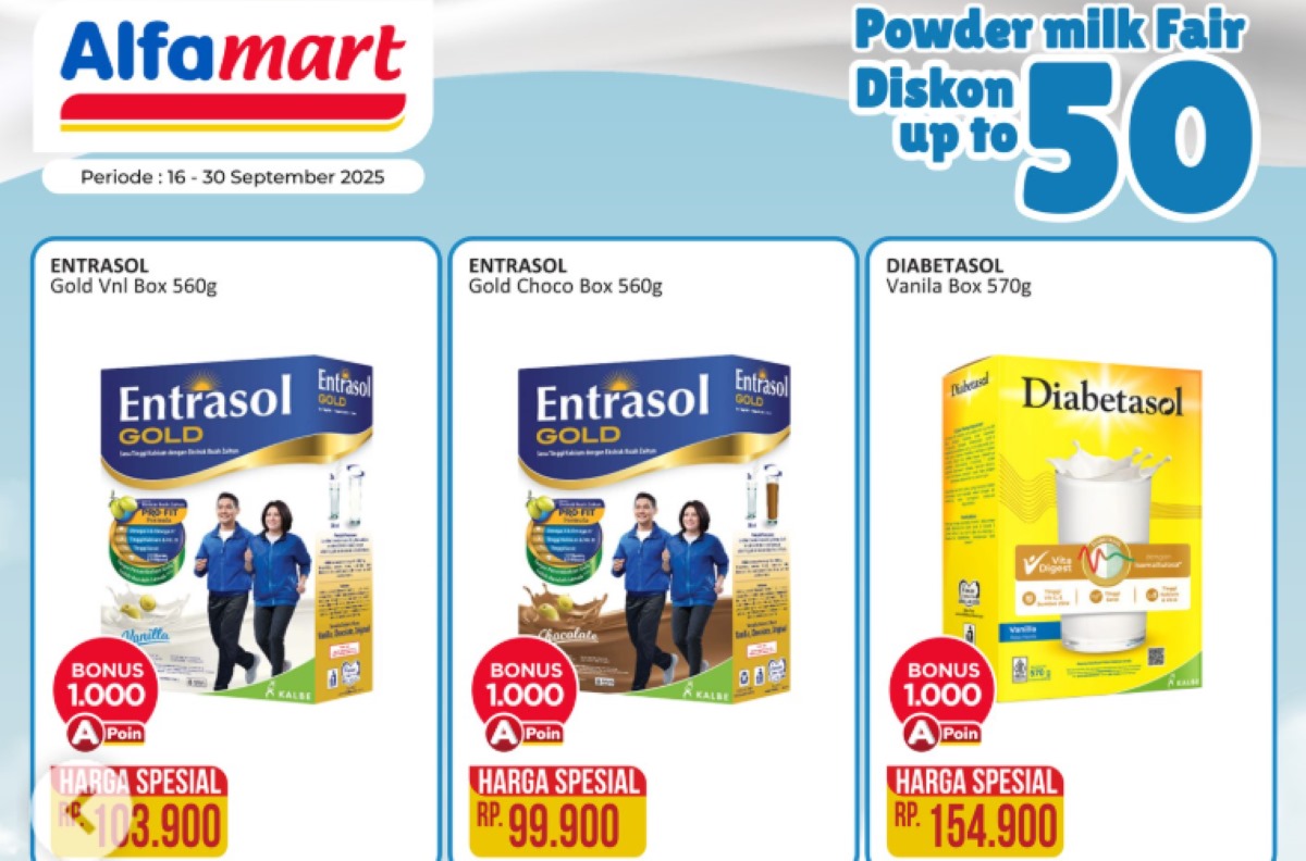  Promo Alfamart Hari Ini Spesial Produk Susu mulai dari Anlene Hingga Diabetasol 