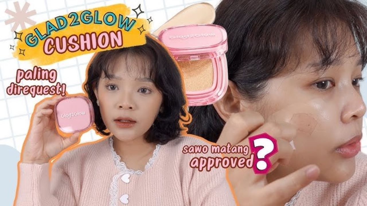 Wanita Ini Review Jujur Cushion Glad2Glow di Kulit Kering, Setelah 4 Jam Pemakaian Begini Hasilnya 