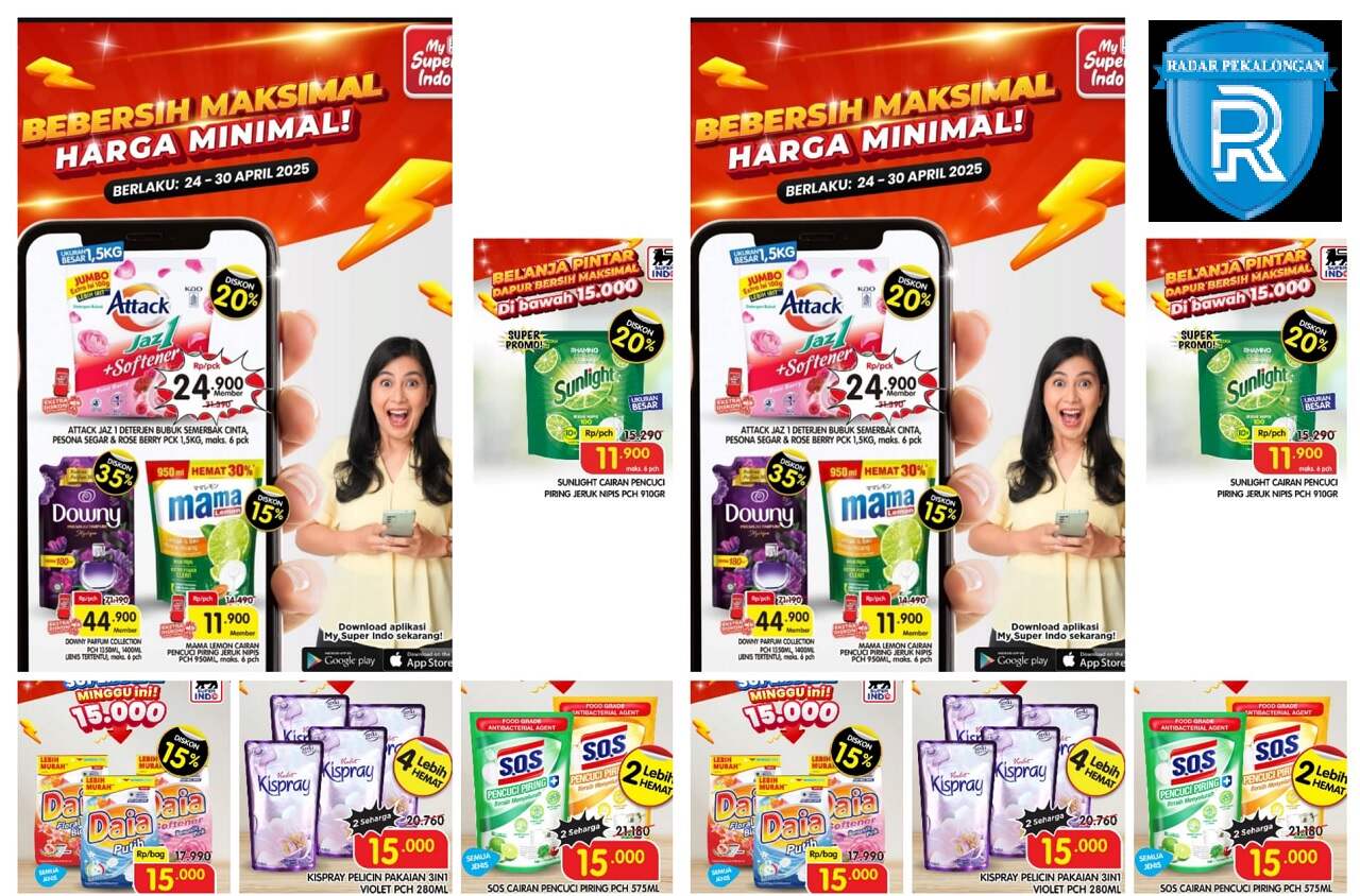 Promo Superindo Mingguan Periode 24-30 April 2025, Kebersihan Maksimal Harga Minimal, Bikin Hemat Luar Biasa!