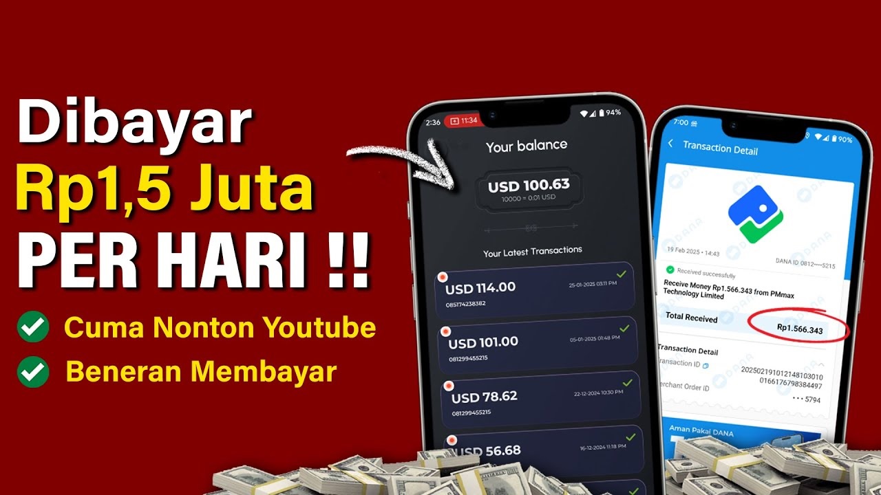 Aplikasi Penghasil Saldo DANA 2025: Nonton Video Dibayar Puluhan Dollar! Begini caranya