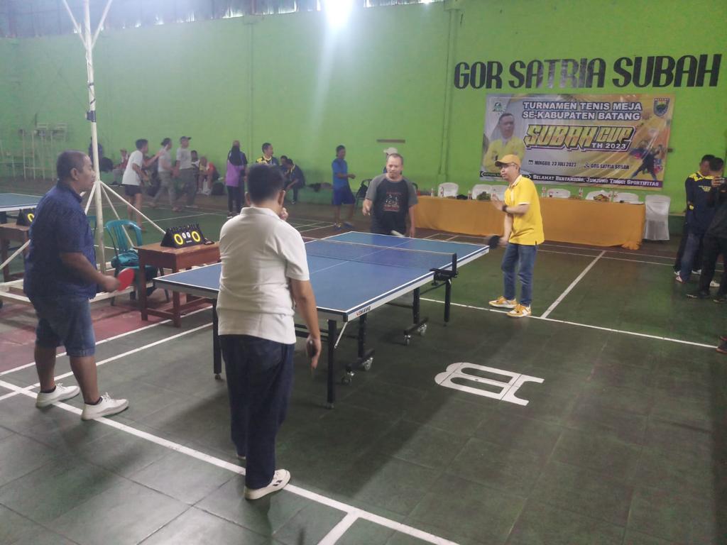 Vakum dari Tahun 90-an, Subah Cup 2023 diharap jadi Pembibitan Atlet Tenis Meja Batang