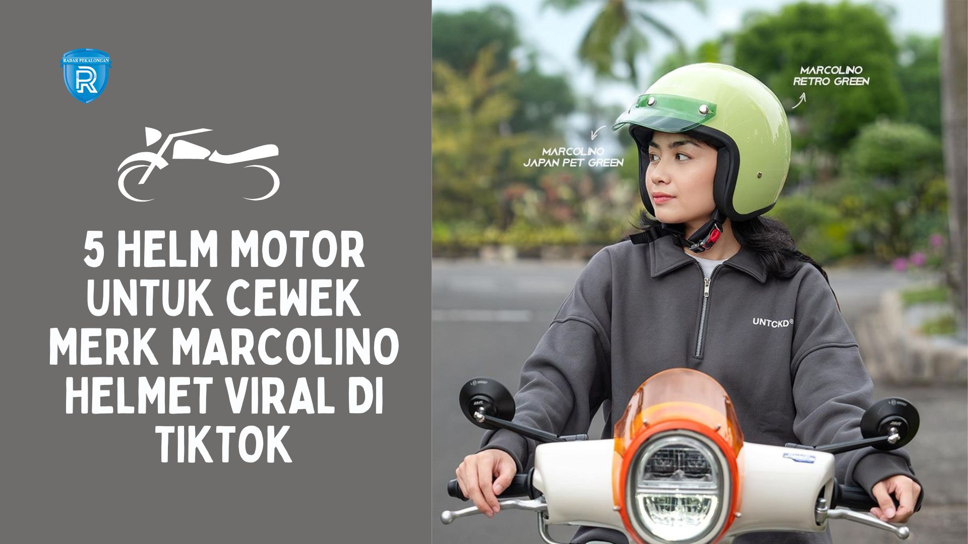 5 Rekomendasi Helm Motor Untuk Cewek Merk Marcolino Helmet yang Viral di TikTok