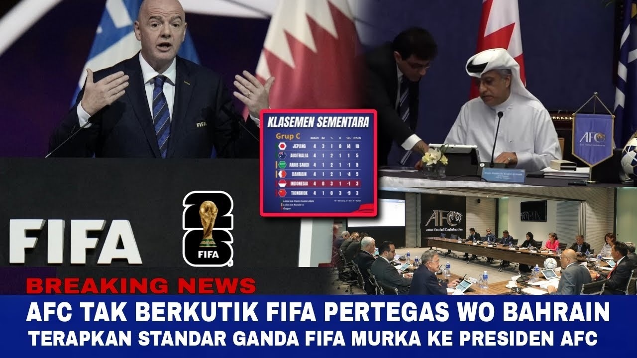 Kabar Baik FIFA: Bahrain Akan di WO VS Timnas Indonesia 3 - 0 Jika Tidak Datang ke Jakarta?