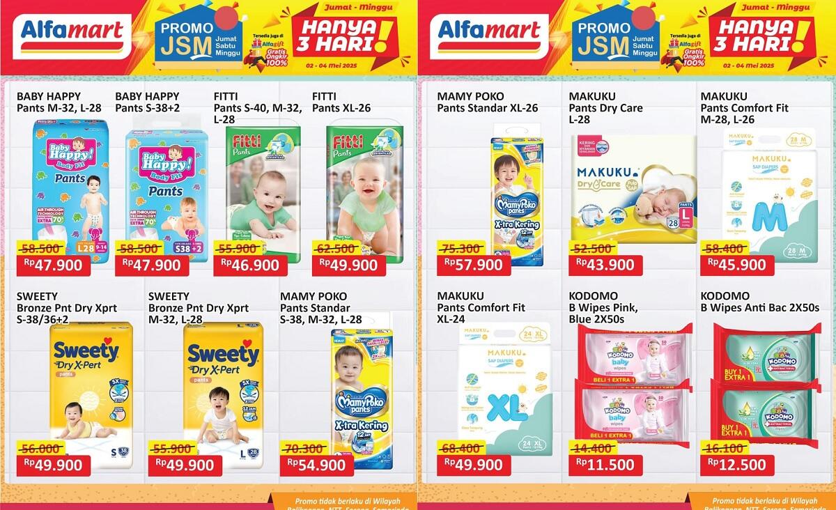 Jangan Lewatkan! Promo JSM Alfamart Periode Awal Mei, Popok dan Susu Bayi Diskon Gila-Gilaan Akhir Pekan Ini!