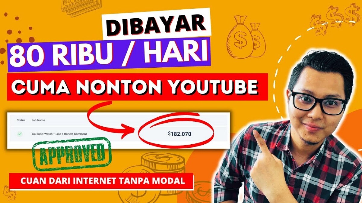 Nonton Youtube Dibayar 80 Ribu per Hari, Cara Menghasilkan Uang dari Internet Tanpa Modal!