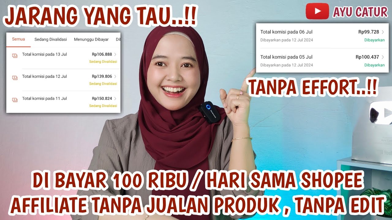 Sehari Bisa Dibayar 100 Ribu, Inilah Cara Mendapatkan Uang dari Shopee Affiliate, Yuk Cobain Gampang Kok