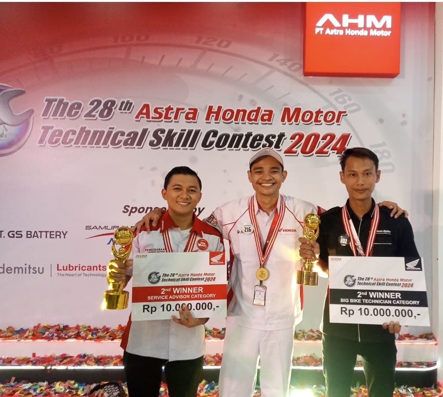 Dua Teknisi Astra Motor Jateng Raih Prestasi Unggul pada AHM Technical Skill Contest 2024