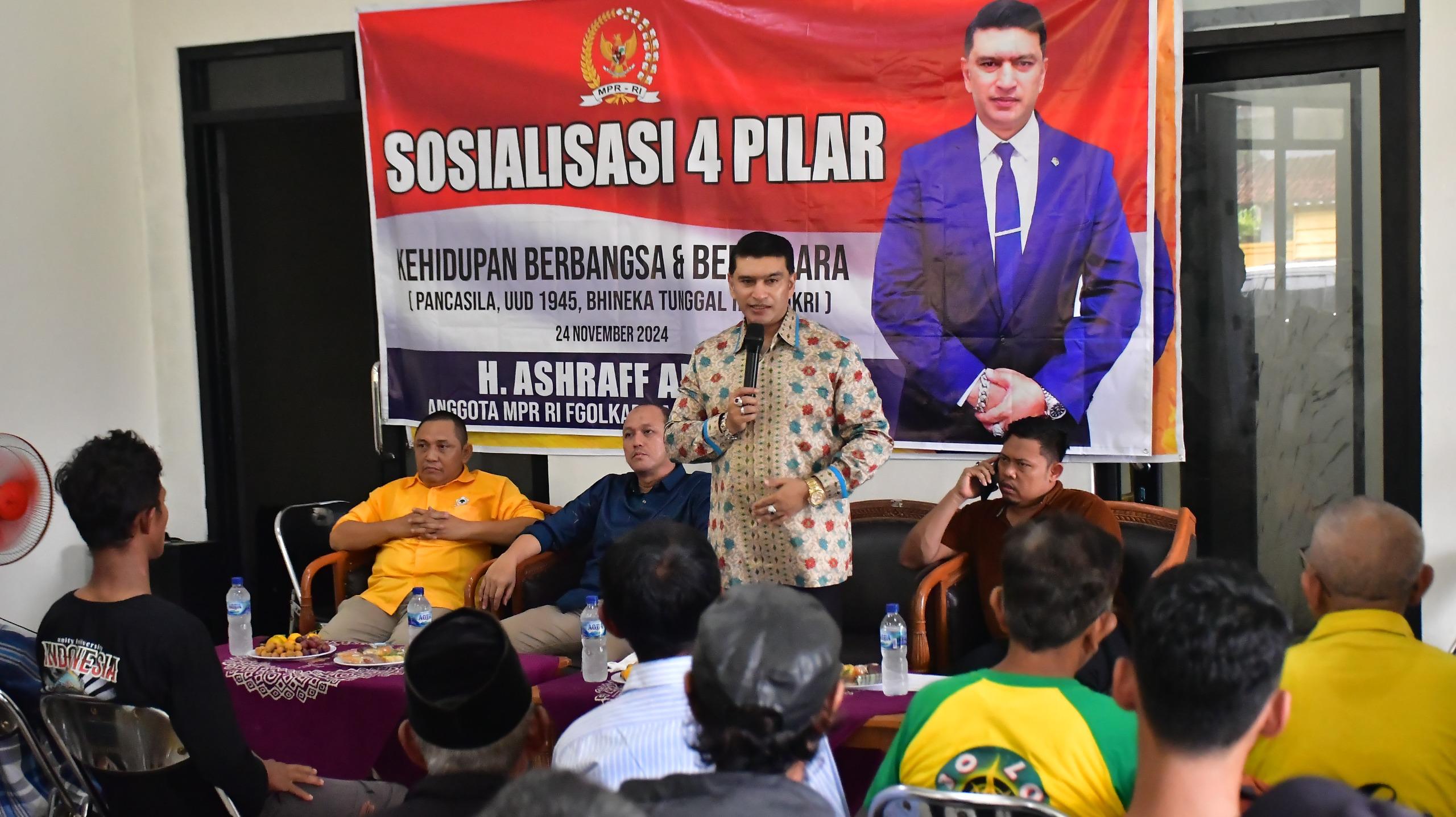 Anggota DPR RI Komisi X Fraksi Partai Golkar Ashraff Abu Sosialisasi Empat Pilar di Kabupaten Pekalongan