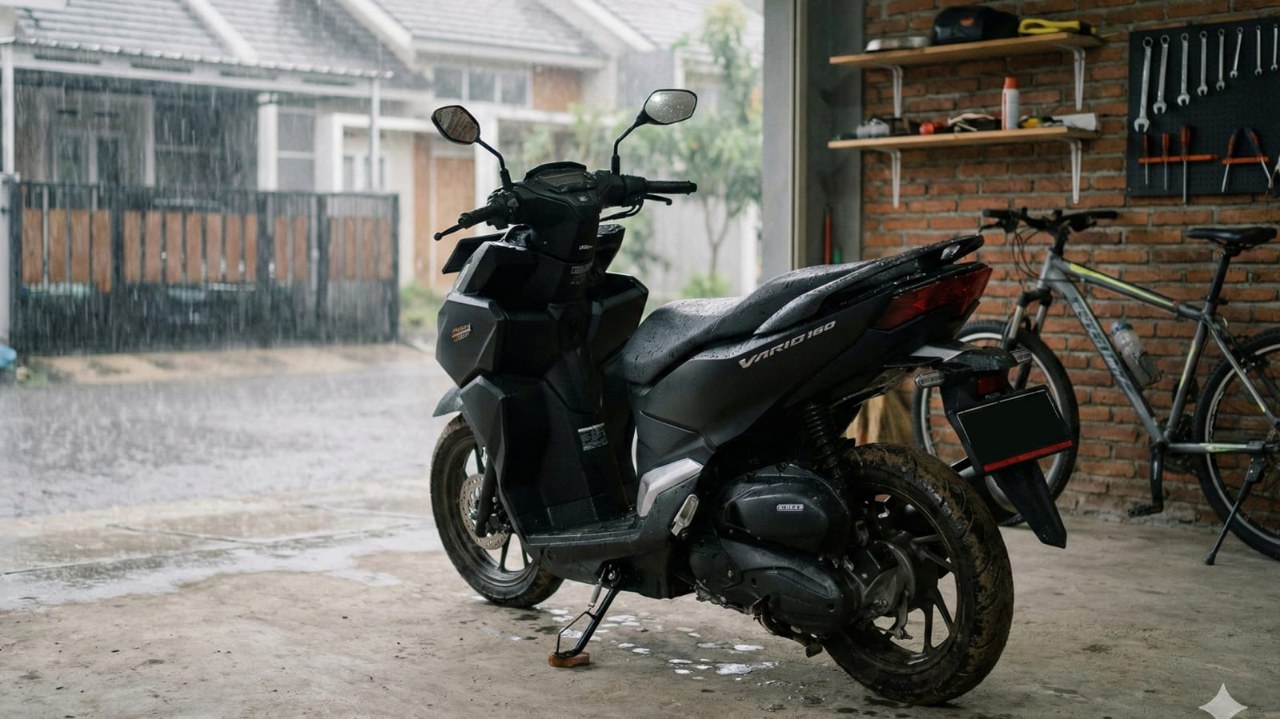 Jangan Langsung Istirahat! Cek 5 Bagian Motor Honda Ini Usai Terjang Hujan Deras