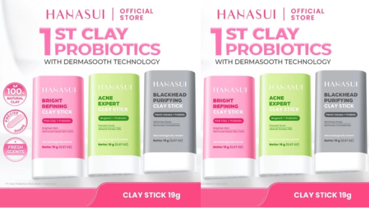 Review Hanasui Clay Stick Mask, Skincare Rp 40 Ribuan Bikin Wajah Cerah dan Bersih dari Komedo 