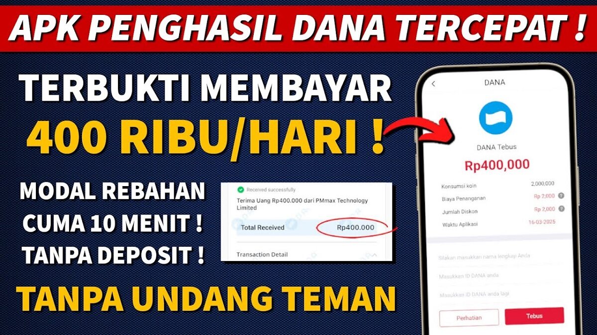 Rahasia Dapat Saldo Dana Gratis 2025 Tanpa Undang Teman, Terbukti Membayar Hingga Rp400.000 per Hari!