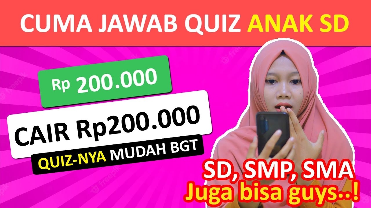 Jawab Pertanyaan dengan Benar, Saldo DANA Gratis Langsung Cair Rp200.000 dari 5 Aplikasi Kuis Ini