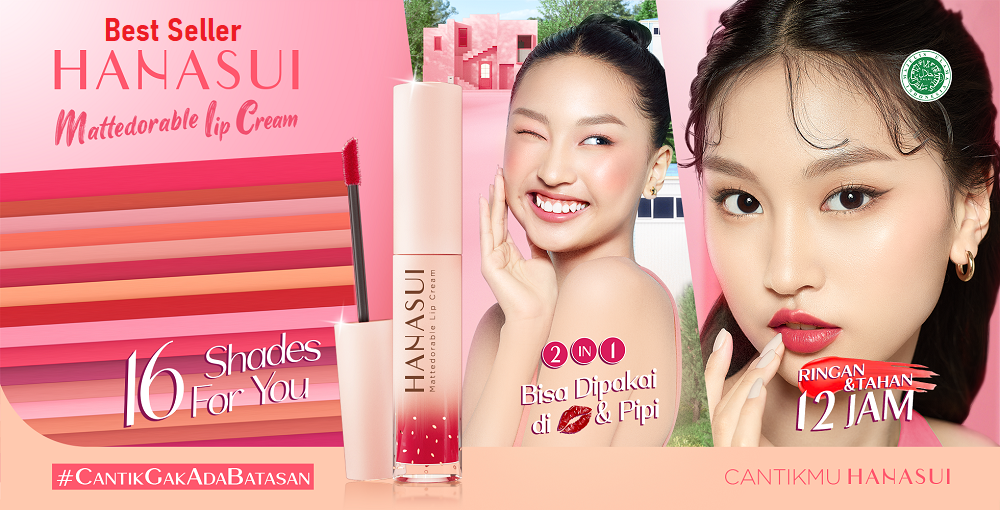 Hasil Matte dan Fresh di Bibir, Ini 5 Pilihan Warna Lipstik Hanasui yang Bagus