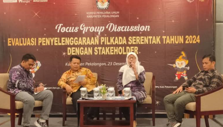 KPU Kabupaten Pekalongan Gelar FGD, Evaluasi Penyelenggaraan Pilkada Serentak 2024