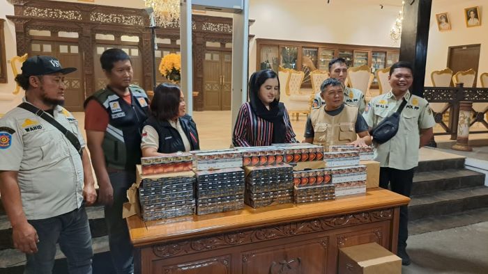 Tim Gempur Rokok Ilegal Kabupaten Pekalongan Amankan Ratusan Ribu Batang Rokok Ilegal 