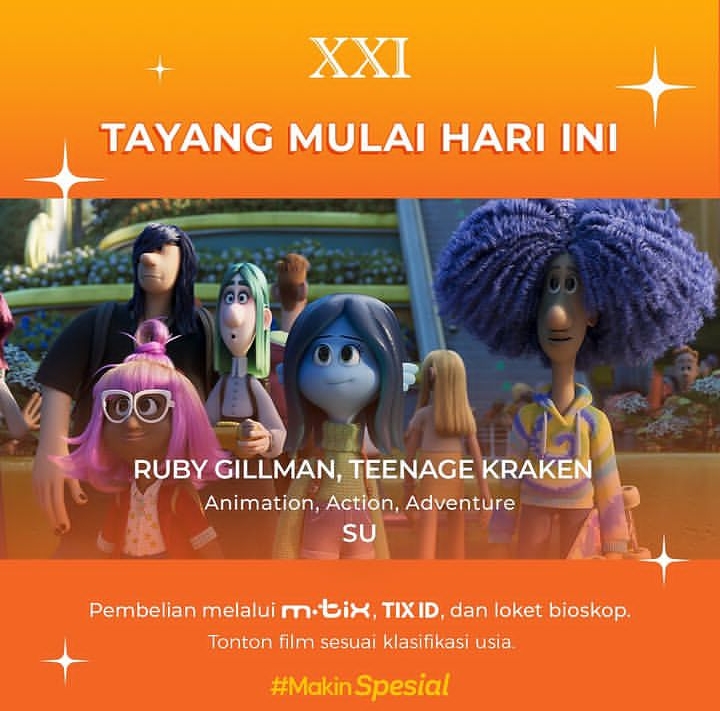 Jadwal Bioskop di Pekalongan, Jumat 7 Juli 2023: Film Baru Animasi Ruby Gillman, Teenage Kraken Tayang Hari In