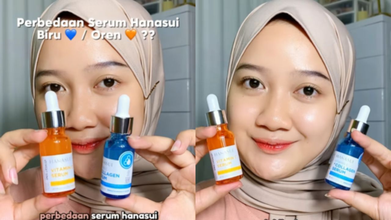 Review Battle Serum Hanasui Biru dan Orange, Mana yang Lebih Bagus untuk Mencerahkan?