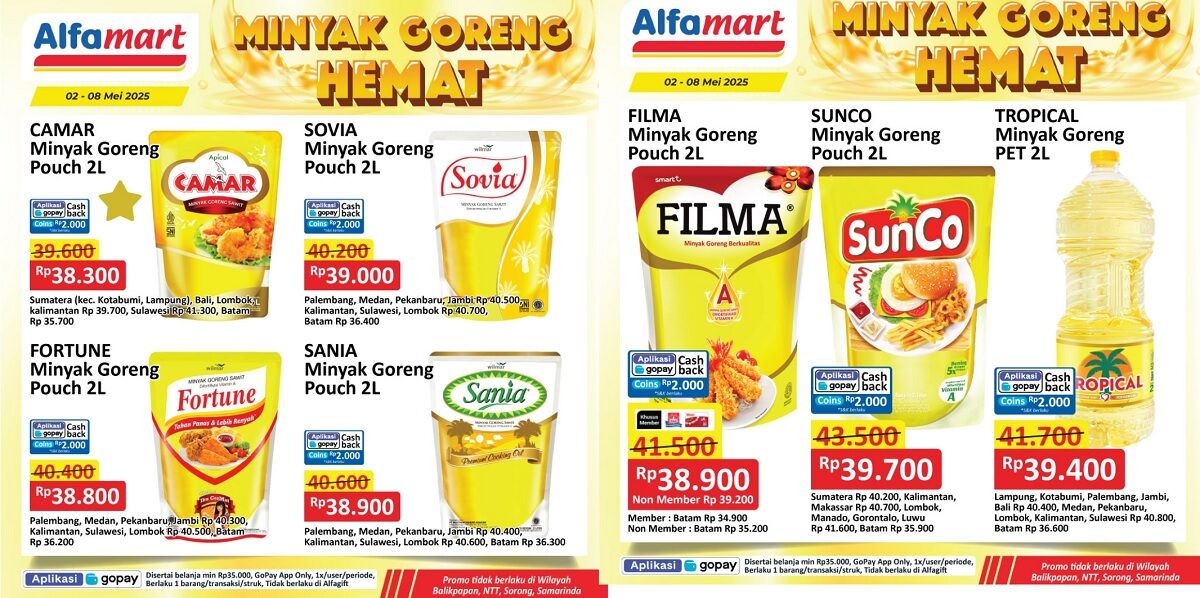 Hemat Besar! Promo Minyak Goreng Alfamart Periode Awal Mei 2025, Diskon Gila-Gilaan Cuma 8 Hari