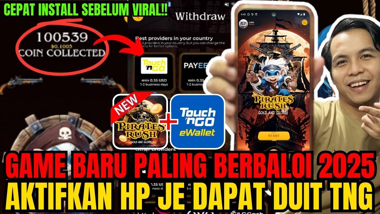 Pirate Rush: Aplikasi Penghasil Saldo DANA Gratis Tercepat dan Terbukti Membayar Hingga Rp200.000