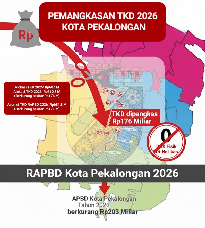 Pemangkasan TKD: Anggaran Kota Pekalongan 2026 Anjlok Rp203 Miliar, RAPBD Dibongkar Ulang