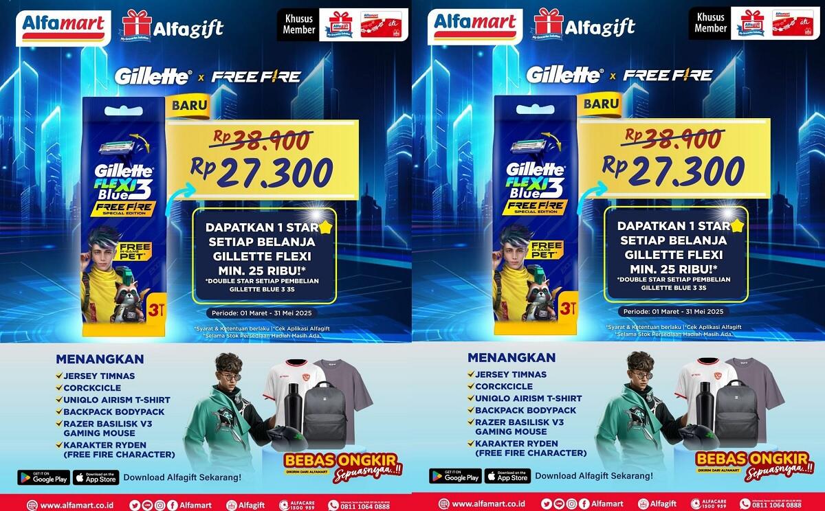 Promo Gillette X Free Fire di Alfamart, Diskon Spesial Rp 27.300 dan Peluang Menangkan Hadiah Eksklusif!