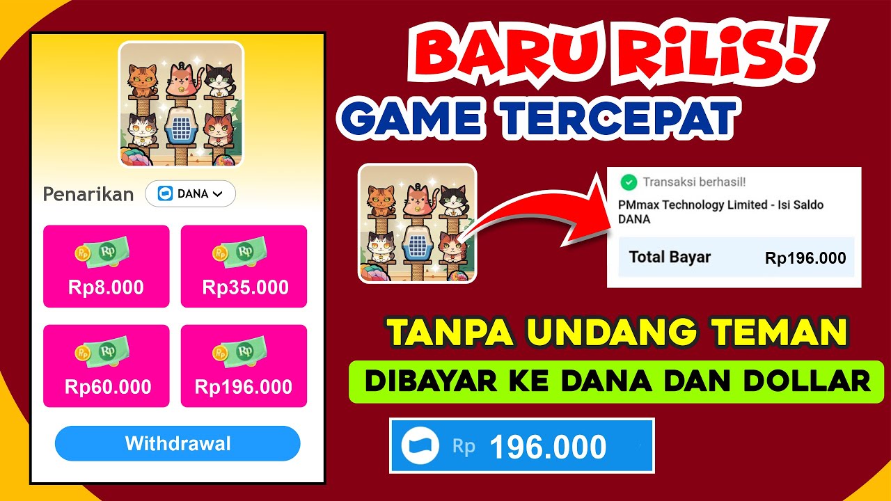 Game Kucing Penghasil Uang Hingga 200 Ribu Dalam Sehari! Aplikasi Game Penghasil Saldo Dana Tercepat