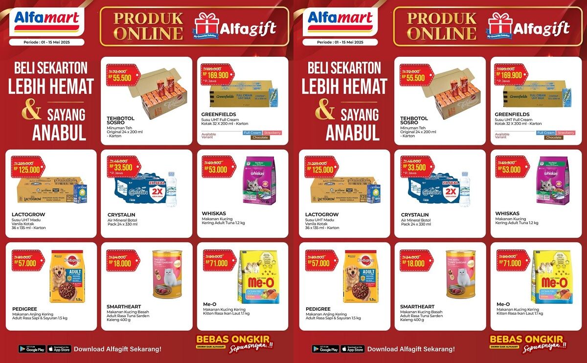 Diskon Spesial Hingga 55%! Promo Spesial Alfamart dan Alfagift Periode 1–15 Mei 2025, Harga Mulai Rp18.000!