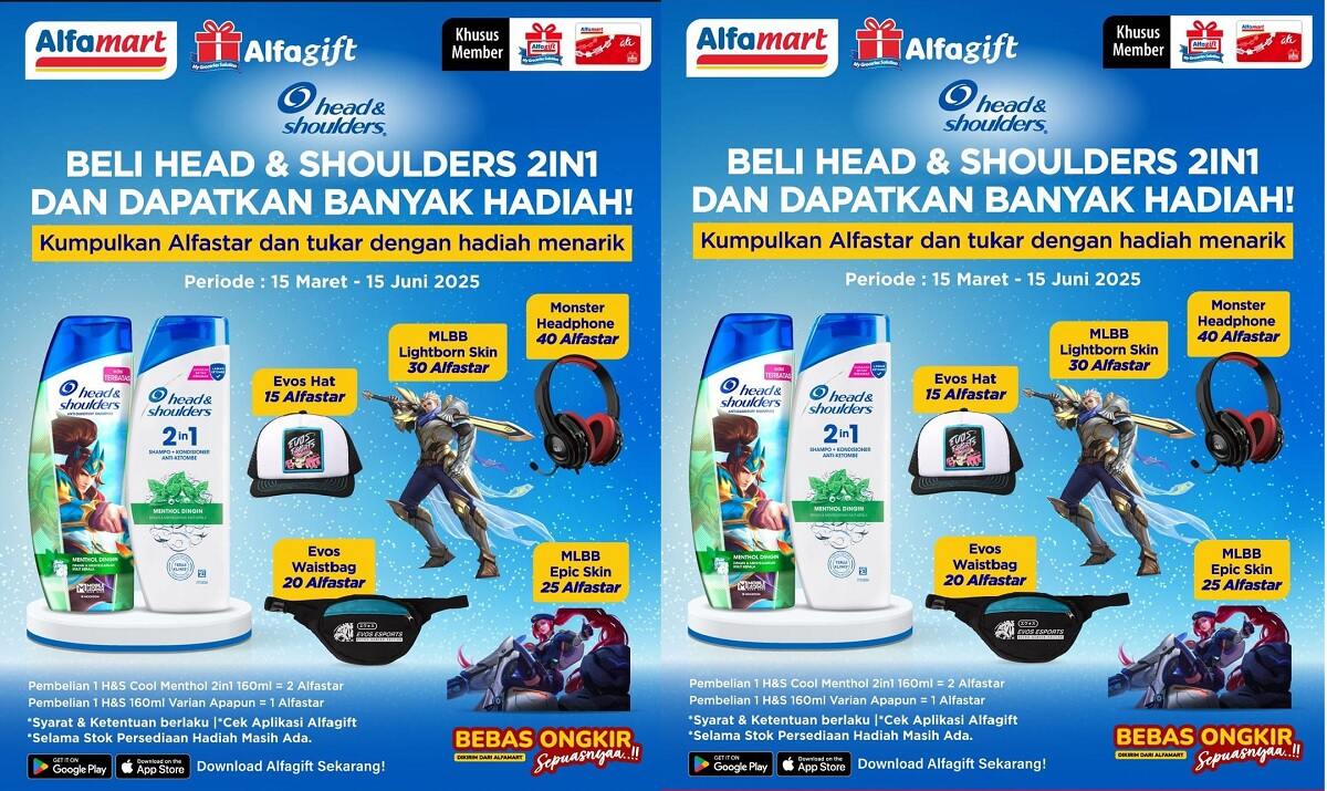 Beli Head & Shoulders Mulai Rp20 Ribuan, Dapat Skin MLBB dan Hadiah Eksklusif Lainnya di Alfamart dan Alfagift