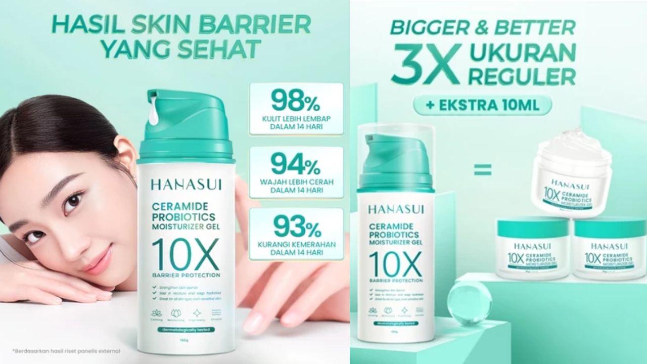 Review Hanasui Ceramide Probiotic Moisturizer Gel, Perbaiki Skin Barrier dalam 14 Hari