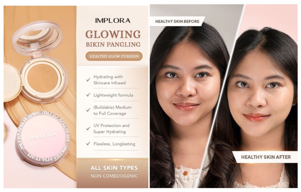 Mau Cushion Bagus tapi Murah? Simak Review Implora Healthy Glow Cushion untuk Makeup Longlasting dan Flawless