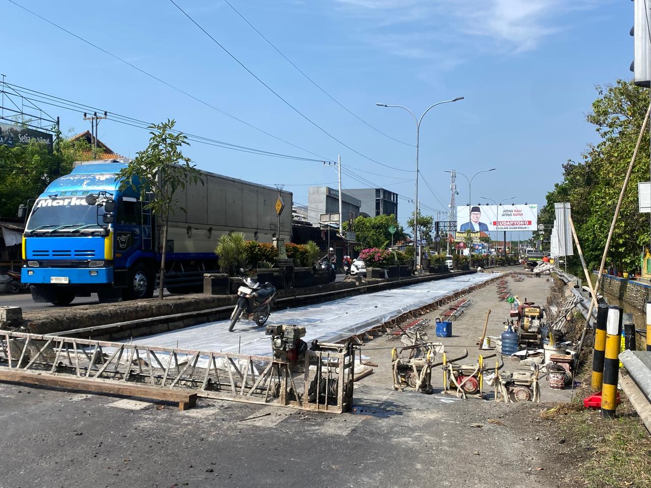 Bakal Dirigid Pavement, Perbaikan Jalan Pantura Depan HKR Batang Ditarget Rampung Awal Agustus