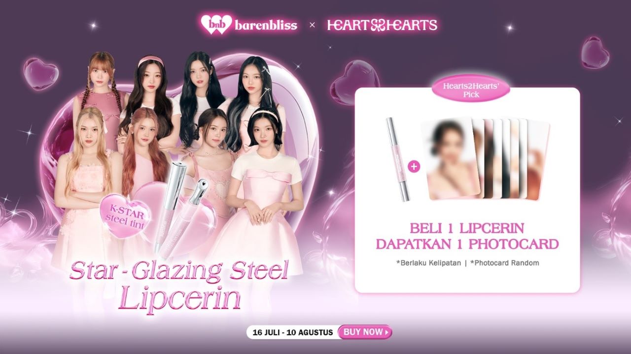 Promo Spesial barenbliss x Hearts2Hearts di Shopee! Beli 1 Lipcerin Dapat Photocard Eksklusif