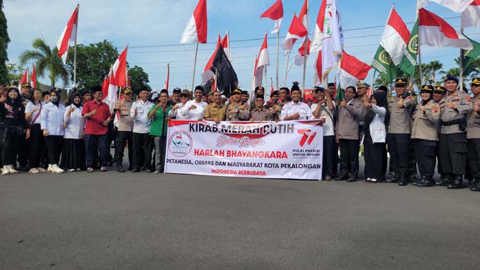 Petanesia dan Sejumlah Ormas Adakan Kirab Merah Putih ke Polres