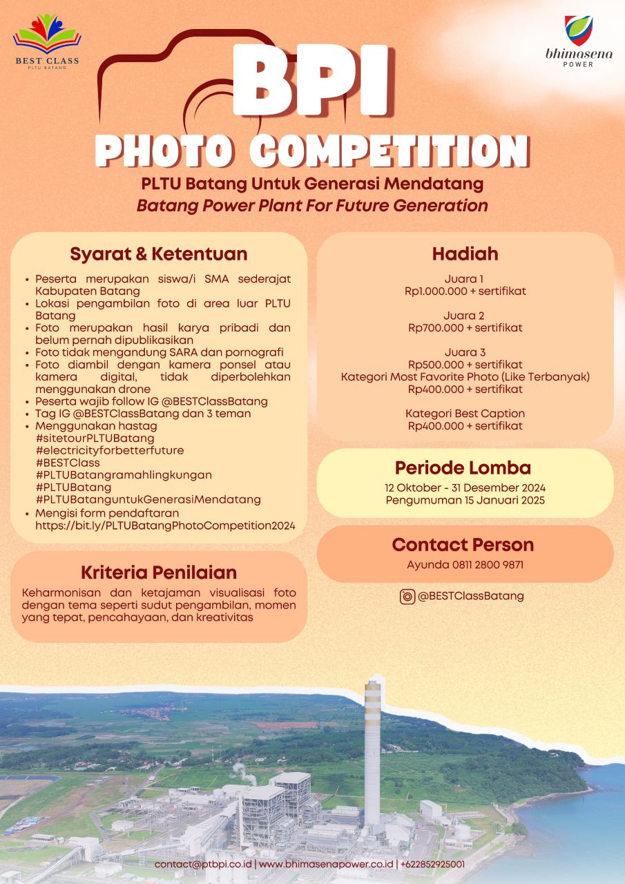 BPI Photo Competition: Wadah Kreativitas Siswa SMA Kabupaten Batang Melalui Lomba Fotografi